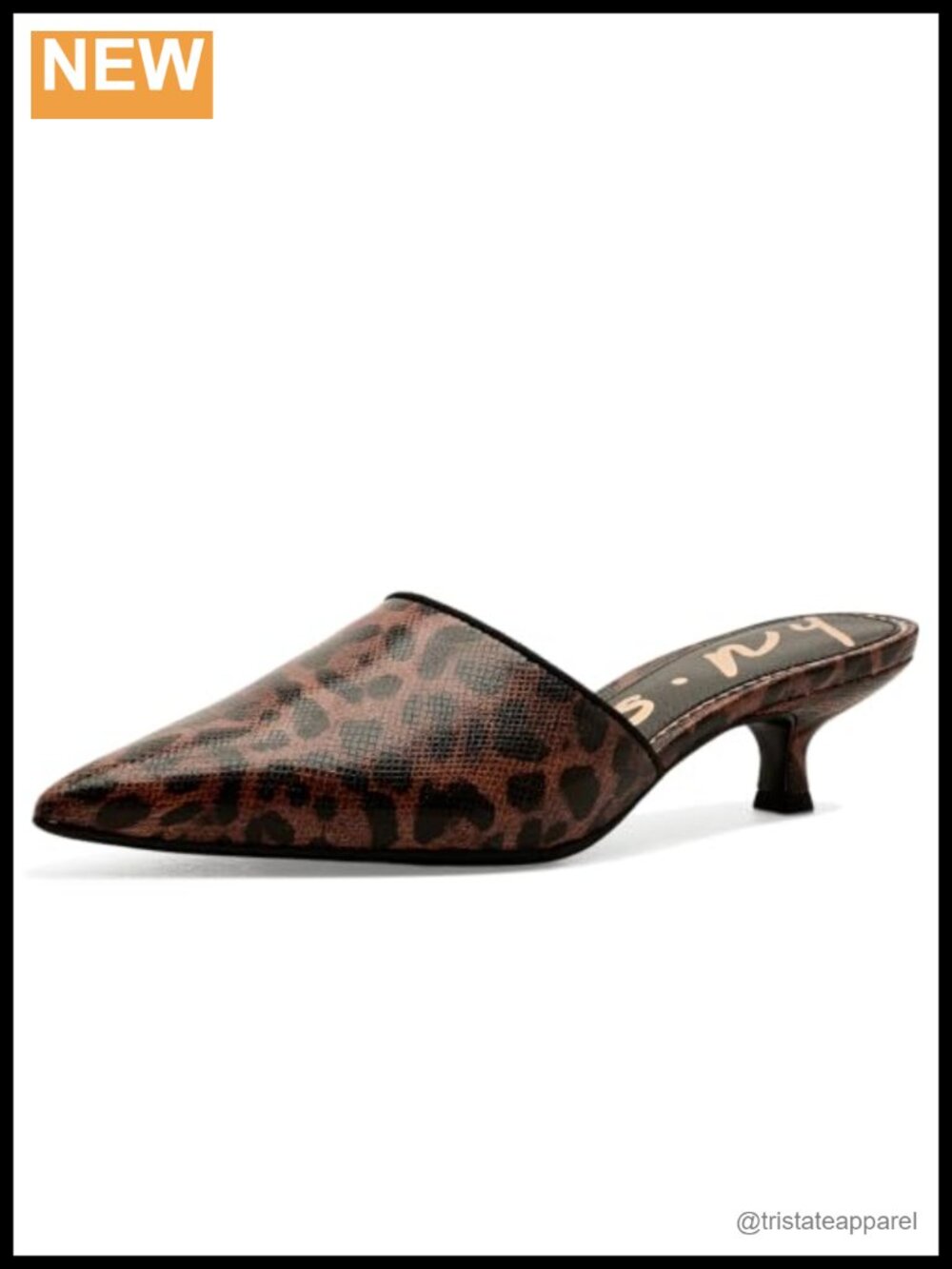 Kitten Heel Mule Pointed Toe Slip On Dress Shoes